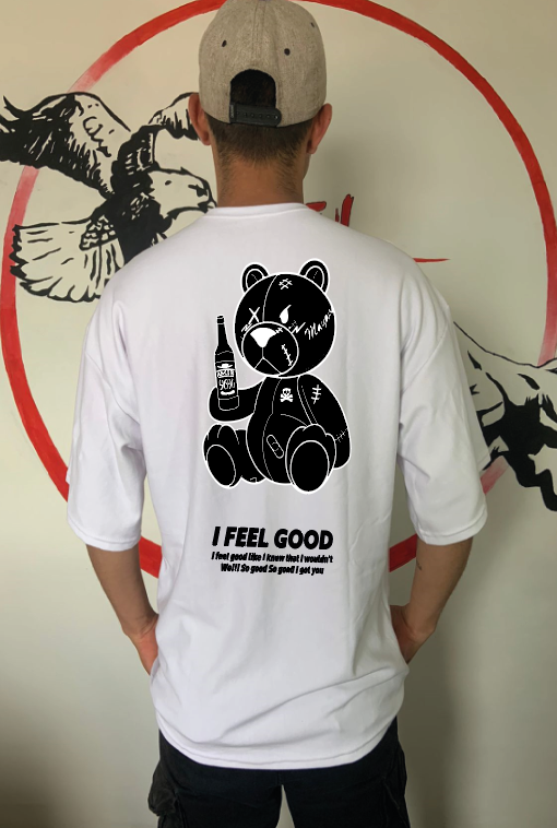 CAMISETA OVERSIZE GRAMAJE 180 (oso botella)