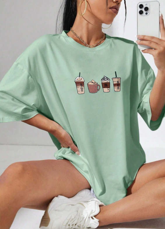 CAMISETA OVERSIZE DAMA GRAMAJE 260 (coffe)