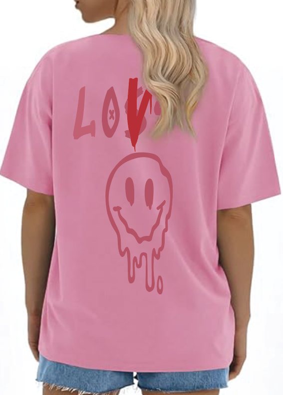 CAMISETA OVERSIZE DAMA GRAMAJE 260 (lover emogi)