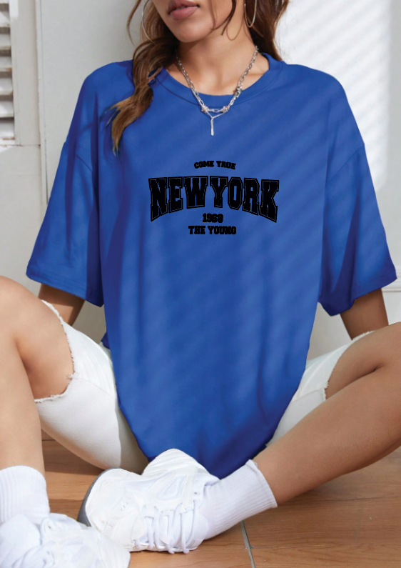 CAMISETA OVERSIZE DAMA GRAMAJE 260 (new york)