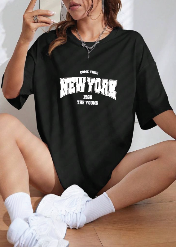 CAMISETA OVERSIZE DAMA GRAMAJE 260 (new york)