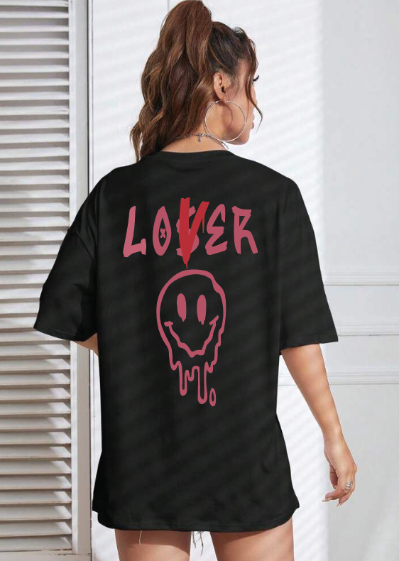 CAMISETA OVERSIZE DAMA GRAMAJE 260 (lover emogi)