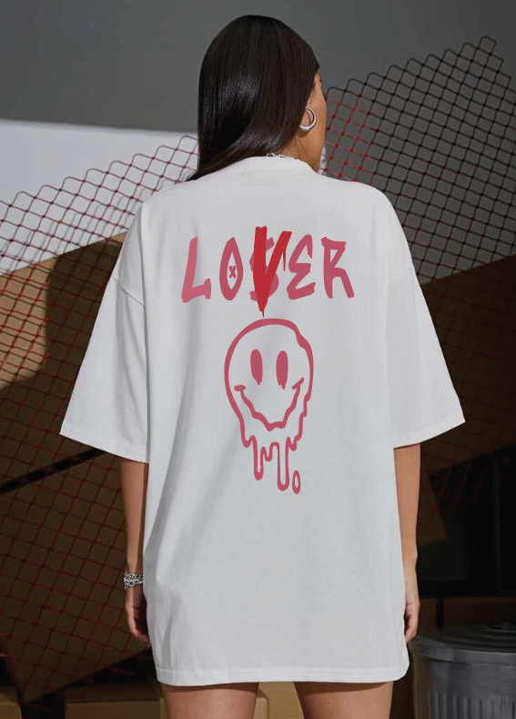 CAMISETA OVERSIZE DAMA GRAMAJE 260 (lover emogi)