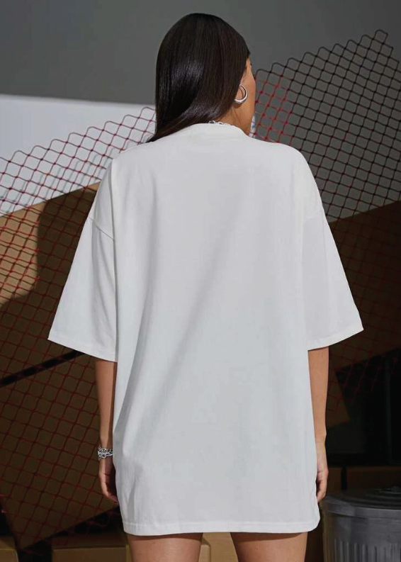 CAMISETA OVERSIZE DAMA GRAMAJE 260 (Peace Love)