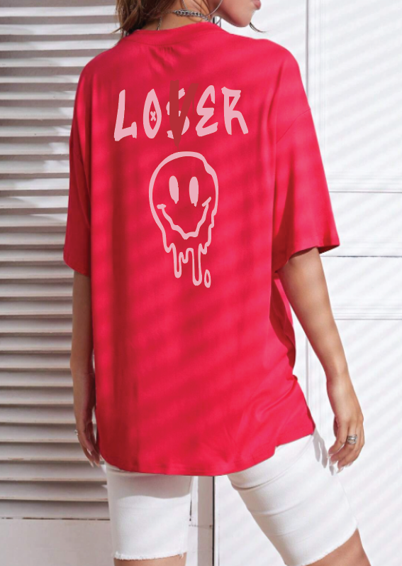CAMISETA OVERSIZE DAMA GRAMAJE 260 (lover emogi)