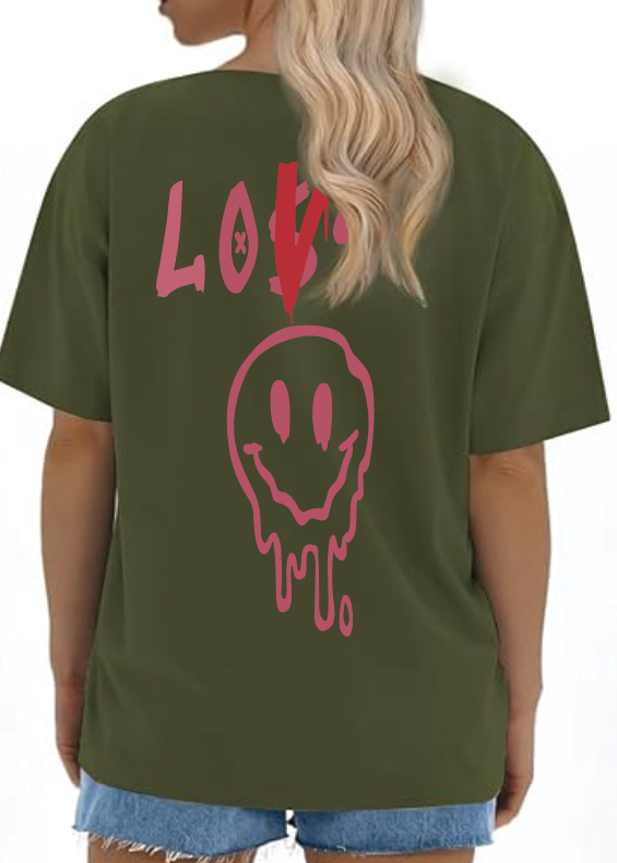 CAMISETA OVERSIZE DAMA GRAMAJE 260 (lover emogi)