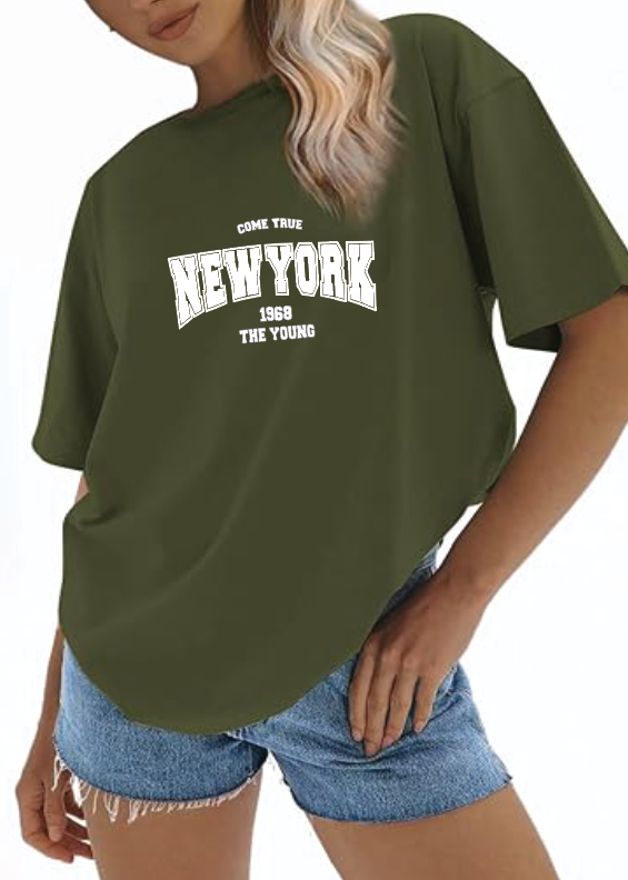 CAMISETA OVERSIZE DAMA GRAMAJE 260 (new york)