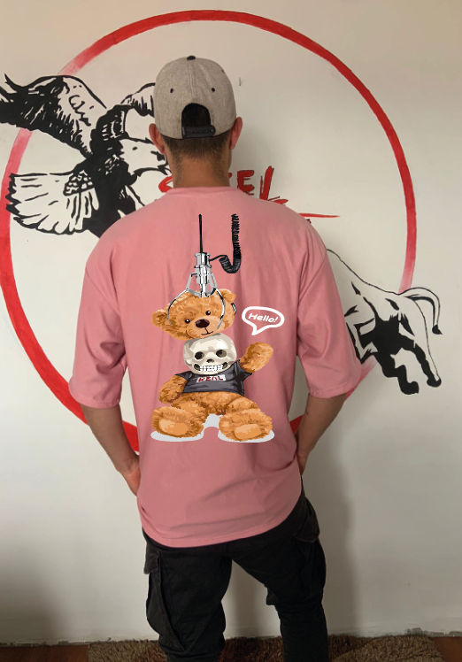 CAMISETA OVERSIZE GRAMAJE 260 (oso calavera)