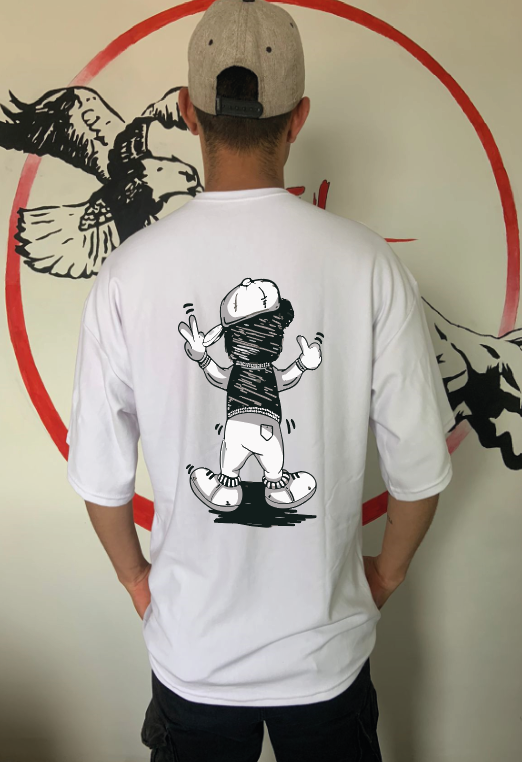 CAMISETA OVERSIZE GRAMAJE 180 (OSO DEDOS)