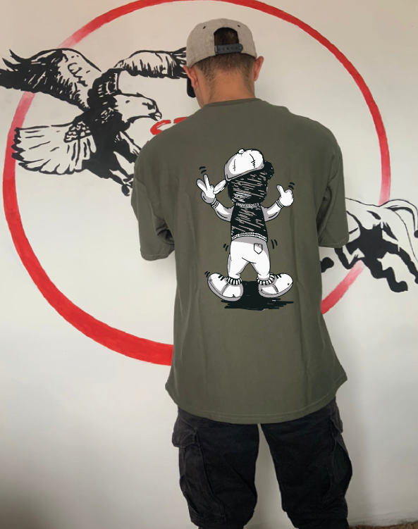 CAMISETA OVERSIZE GRAMAJE 180 (OSO DEDOS)