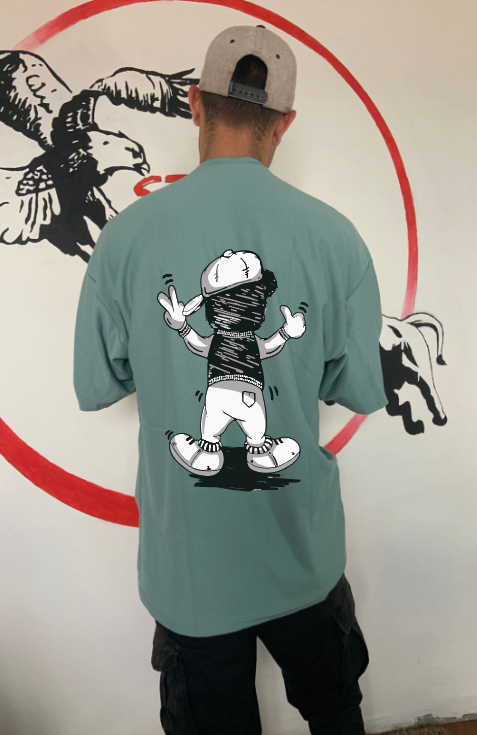 CAMISETA OVERSIZE GRAMAJE 180 (OSO DEDOS)