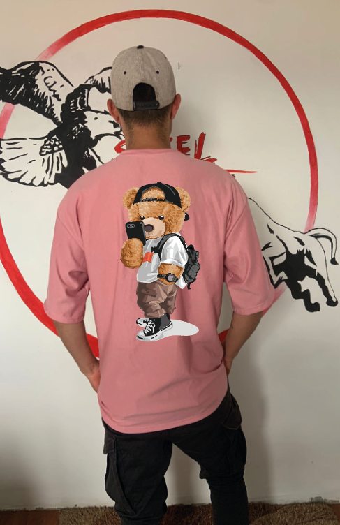 CAMISETA OVERSIZE GRAMAJE 260 (oso selfie)