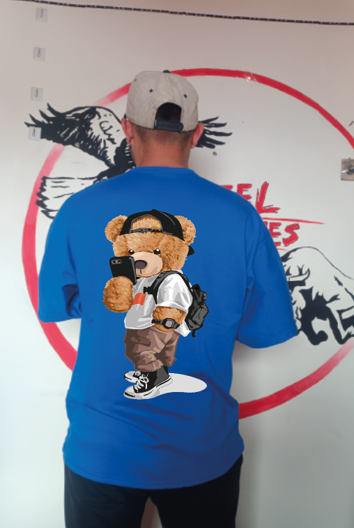 CAMISETA OVERSIZE GRAMAJE 260 (oso selfie)