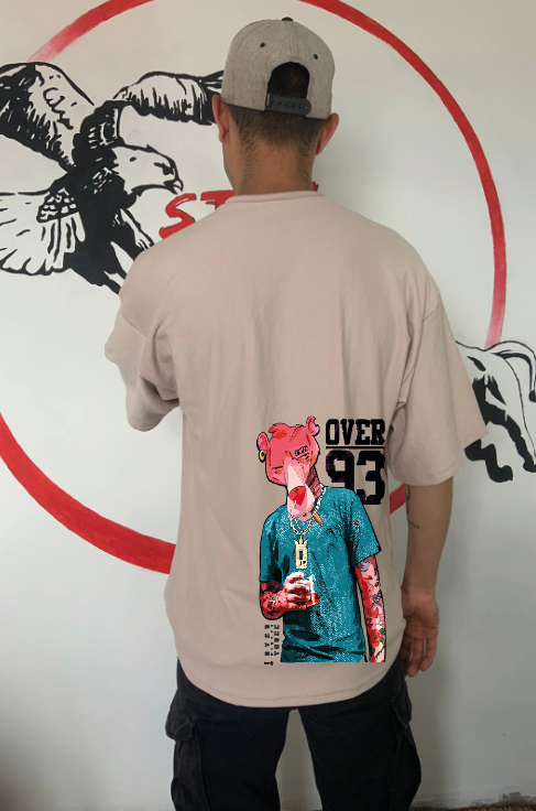 CAMISETA OVERSIZE GRAMAJE 180 (PANTERA ROSA OVER)