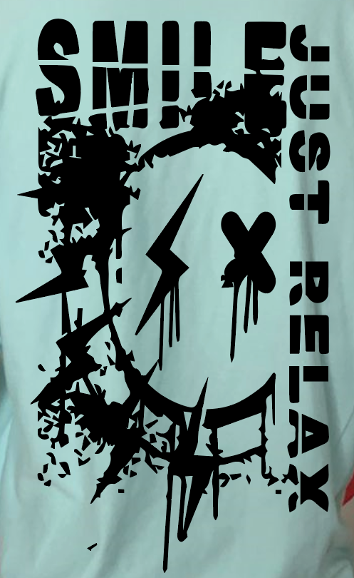 CAMISETA OVERSIZE GRAMAJE 180 (SMILE JUST)