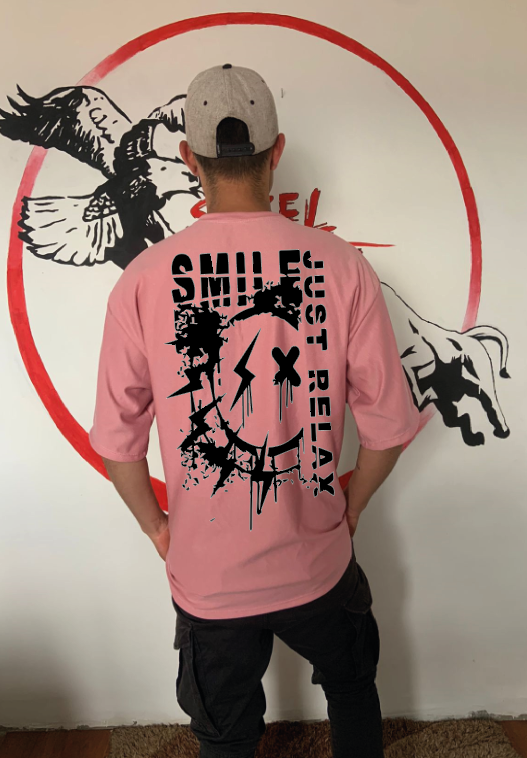 CAMISETA OVERSIZE GRAMAJE 180 (SMILE JUST)
