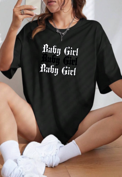 CAMISETA OVERSIZE DAMA GRAMAJE 180 (baby girl)