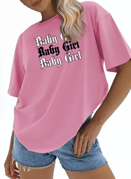 CAMISETA OVERSIZE DAMA GRAMAJE 260 (baby girl)