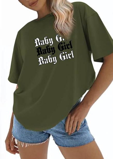 CAMISETA OVERSIZE DAMA GRAMAJE 260 (baby girl)