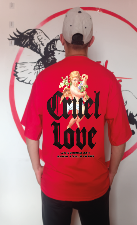 CAMISETA OVERSIZE GRAMAJE 260 (cruel love)
