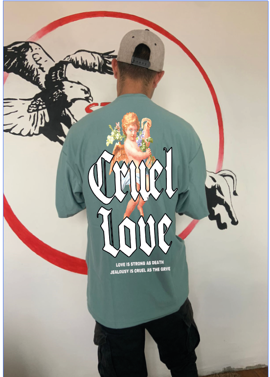 CAMISETA OVERSIZE GRAMAJE 260 (cruel love)