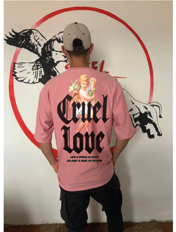 CAMISETA OVERSIZE GRAMAJE 260 (cruel love)
