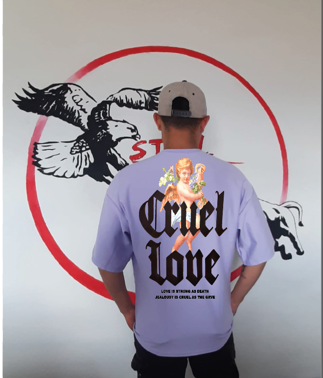CAMISETA OVERSIZE GRAMAJE 260 (cruel love)