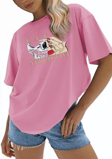 CAMISETA OVERSIZE DAMA GRAMAJE 260 (fatal atractive)
