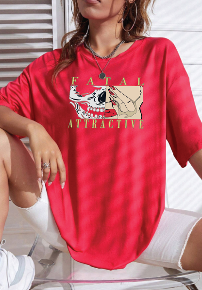 CAMISETA OVERSIZE DAMA GRAMAJE 260 (fatal atractive)
