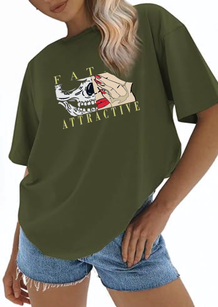CAMISETA OVERSIZE DAMA GRAMAJE 260 (fatal atractive)