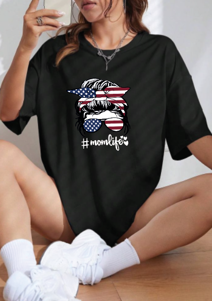 CAMISETA OVERSIZE DAMA GRAMAJE 260 (momlife)