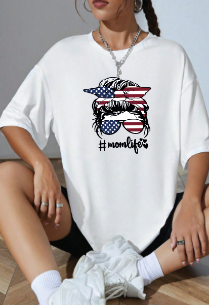 CAMISETA OVERSIZE DAMA GRAMAJE 260 (momlife)