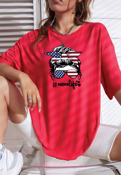 CAMISETA OVERSIZE DAMA GRAMAJE 260 (momlife)