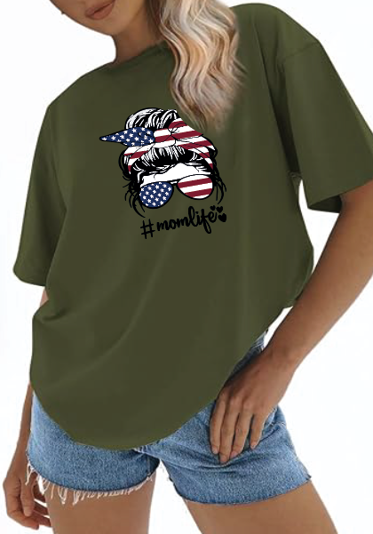 CAMISETA OVERSIZE DAMA GRAMAJE 260 (momlife)