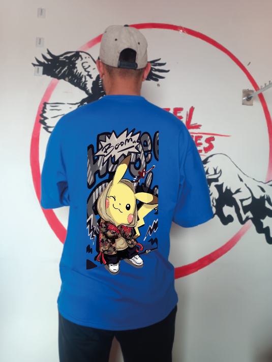 CAMISETA OVERSIZE GRAMAJE 260 (pikachu)